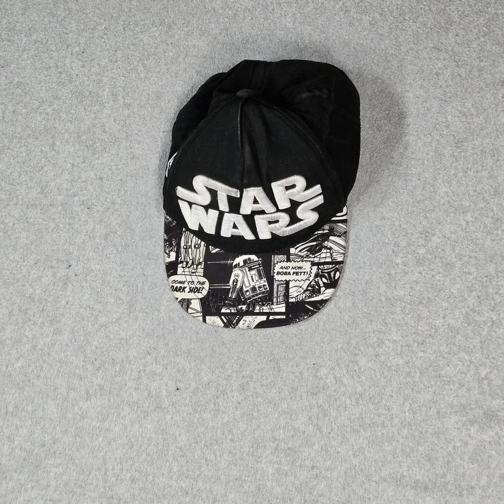 Star Wars Boys Baseball Cap Small Black Curved Snapback Logo Embroidered